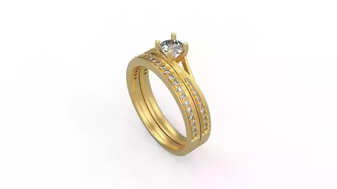 Woman Solitaire Ring 882
