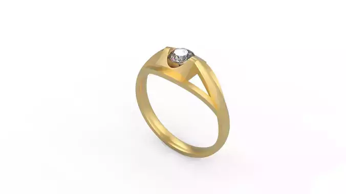 Woman Solitaire Ring 877