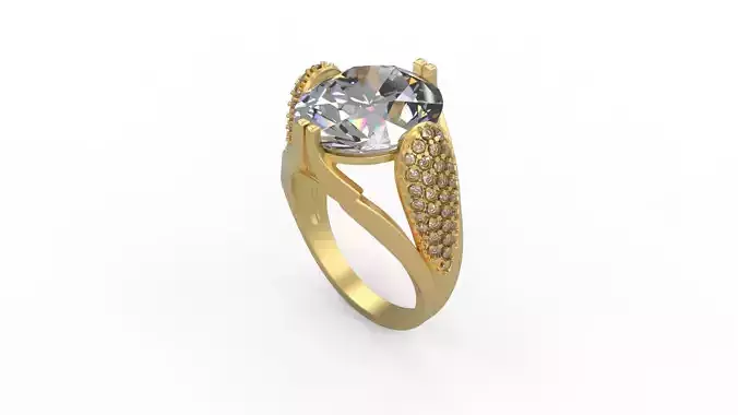 Woman Solitaire Ring 935