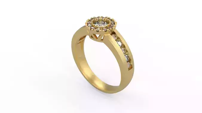 Woman Solitaire Ring 936