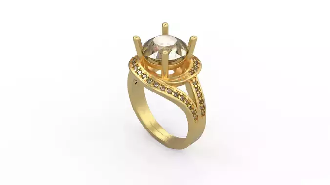 Woman Solitaire Ring 938