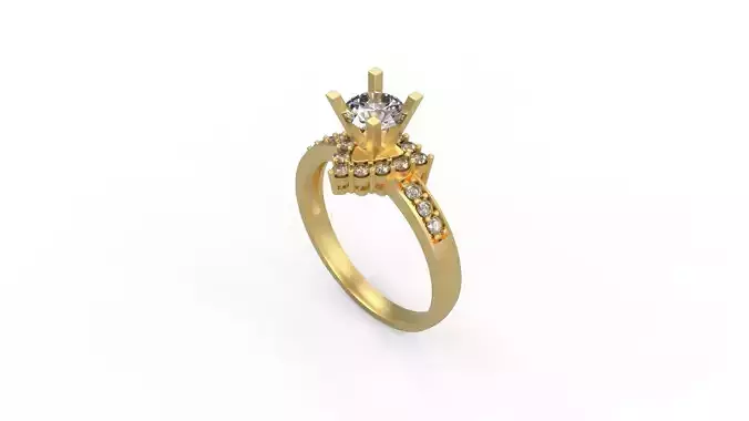 Woman Solitaire Ring 941