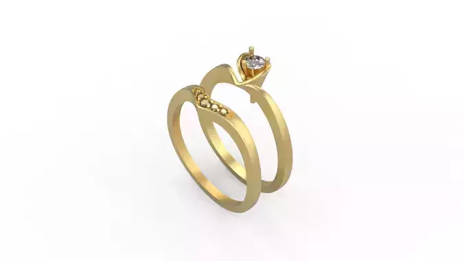 Woman Solitaire Ring 870