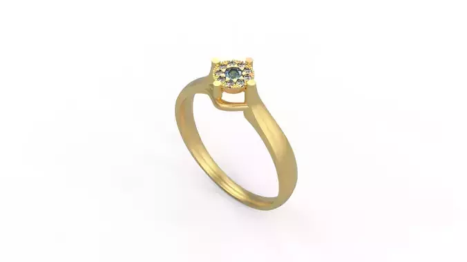Woman Solitaire Ring 923