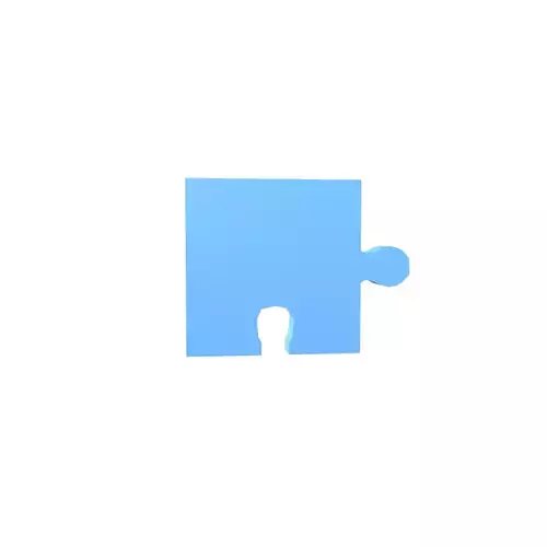 Jigsaw Puzzle Pieces V1 003 Low-poly 3D model