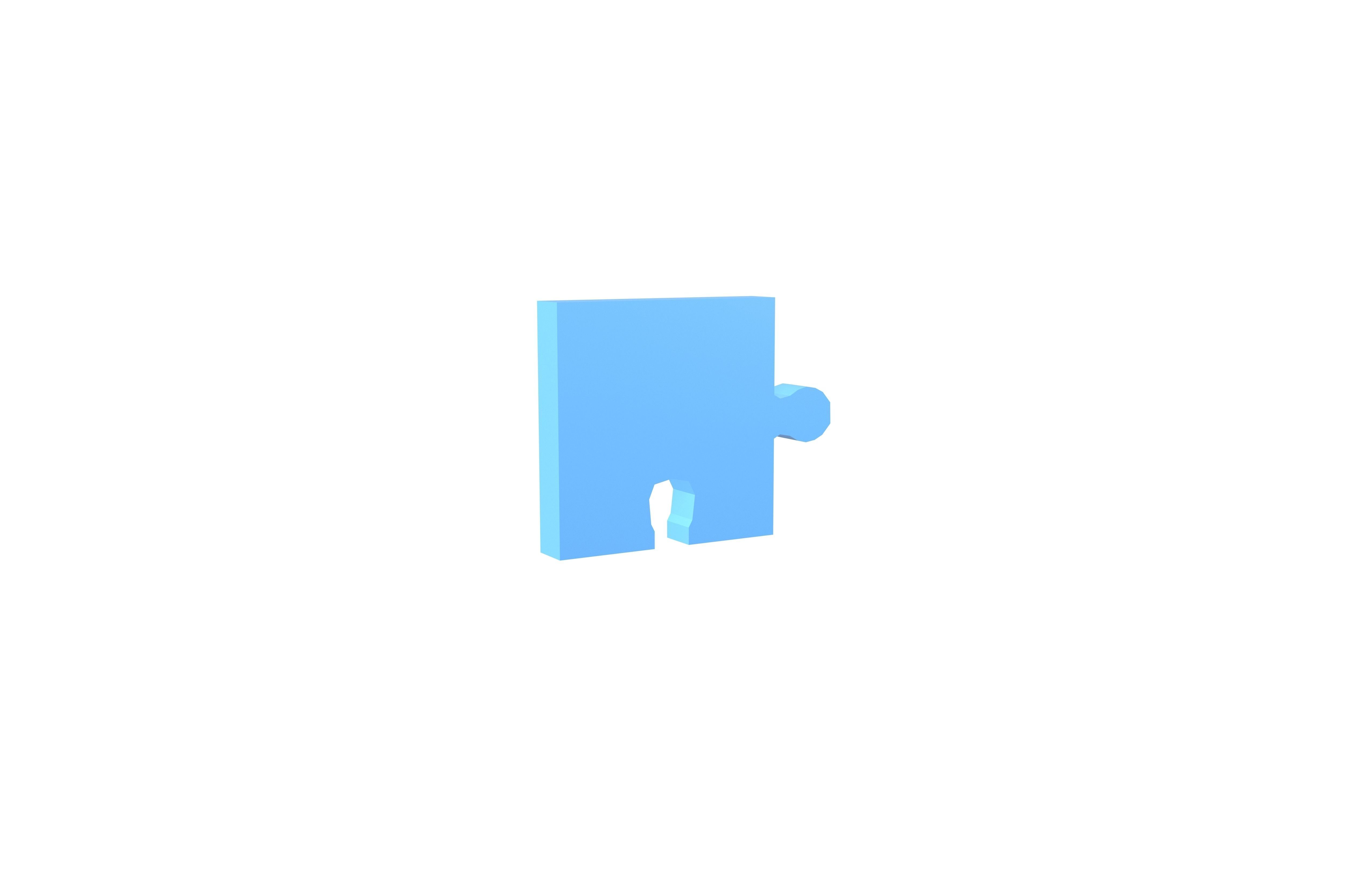 Jigsaw Puzzle Pieces V1 003 Low-poly 3D model_1
