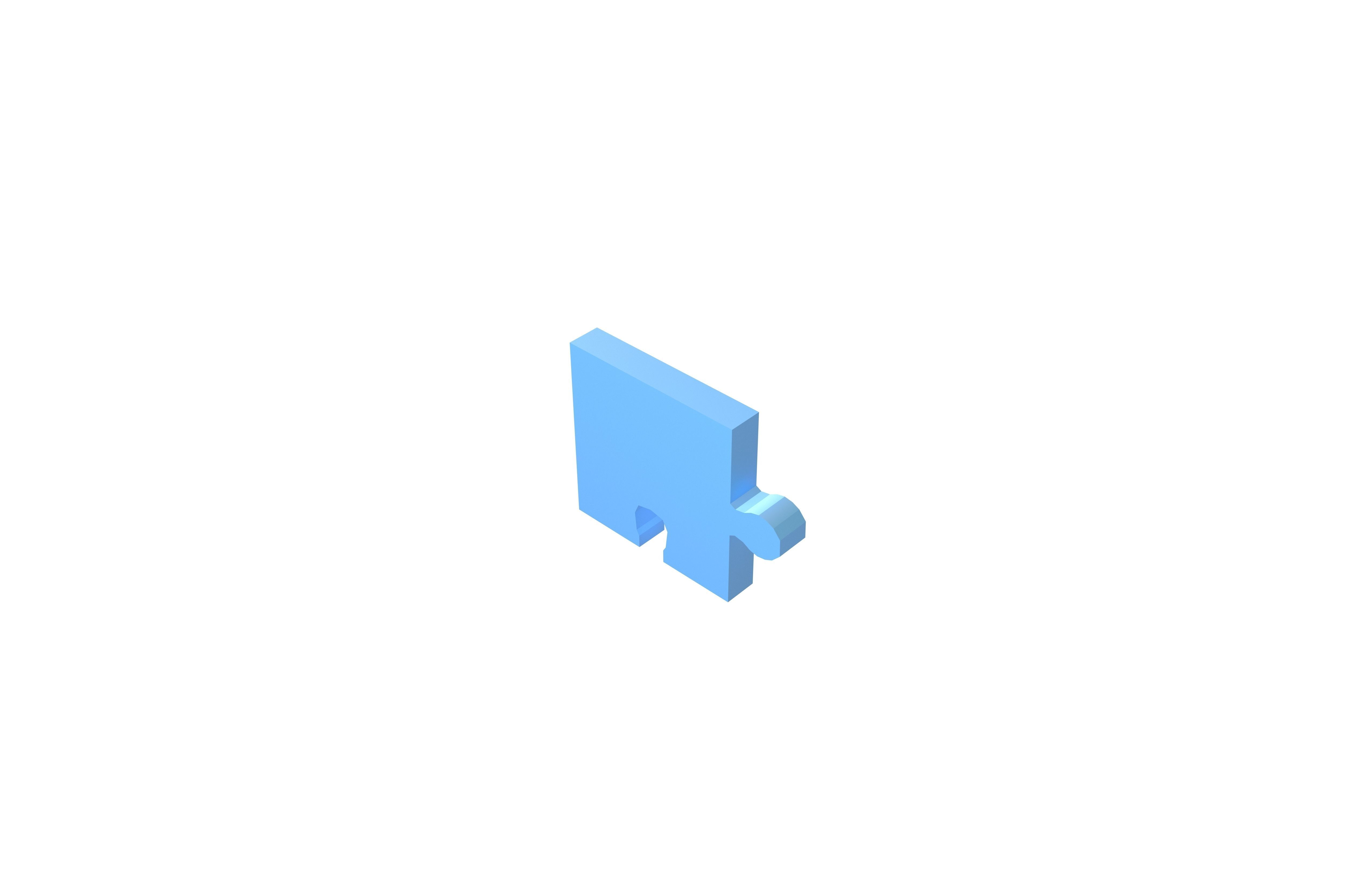 Jigsaw Puzzle Pieces V1 003 Low-poly 3D model_2