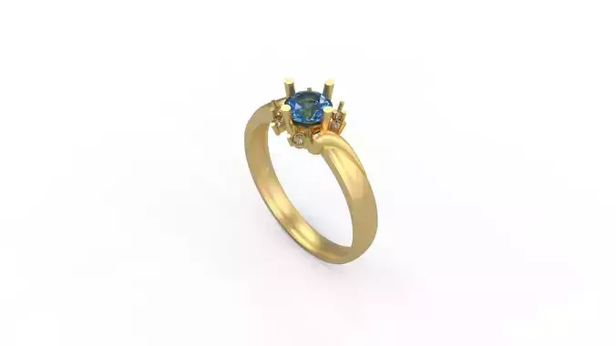 Woman Solitaire Ring 925