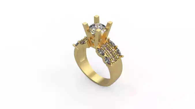 Woman Solitaire Ring 926