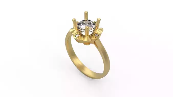 Woman Solitaire Ring 929