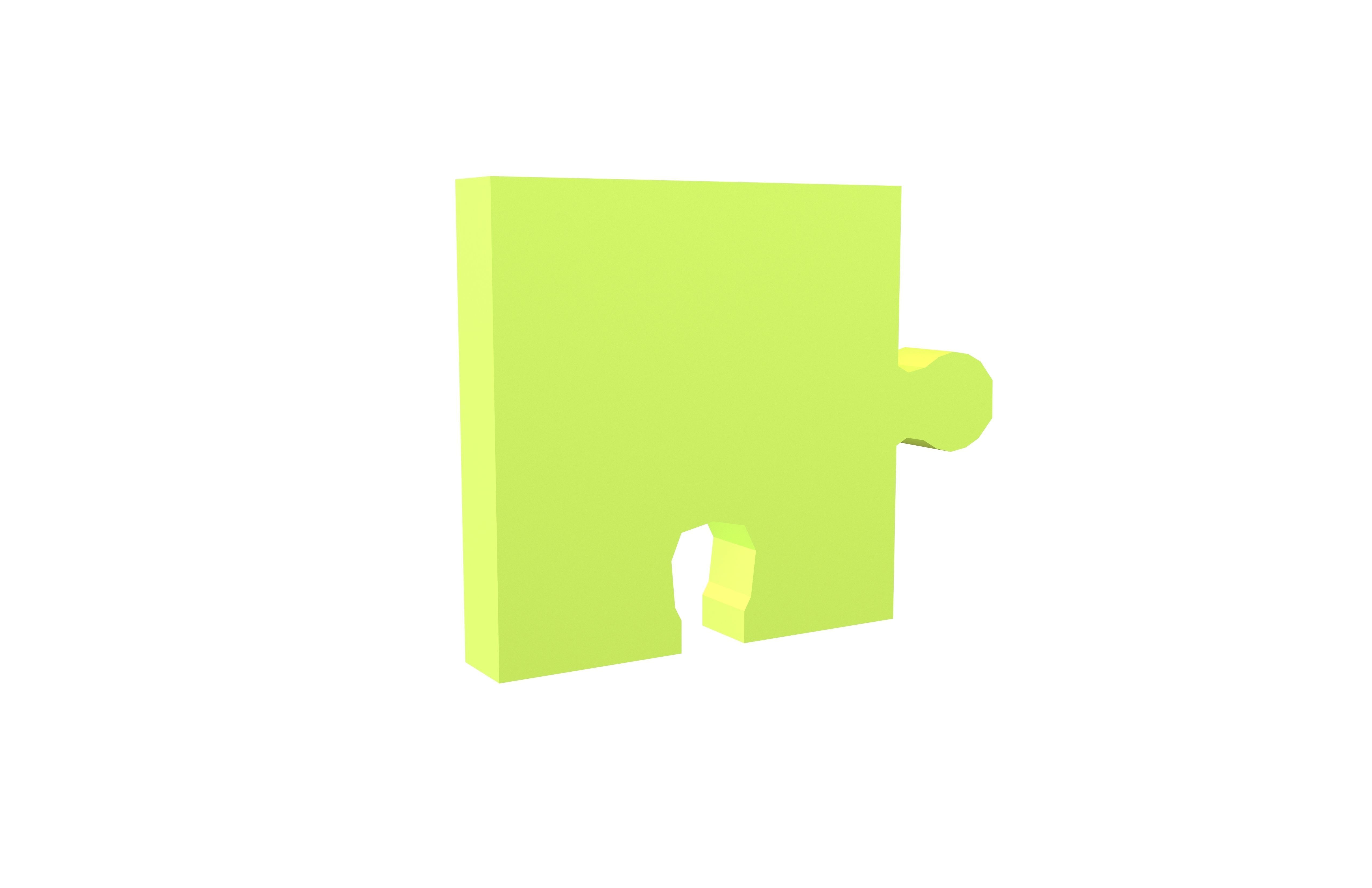 Jigsaw Puzzle Pieces V1 004 Low-poly 3D model_1