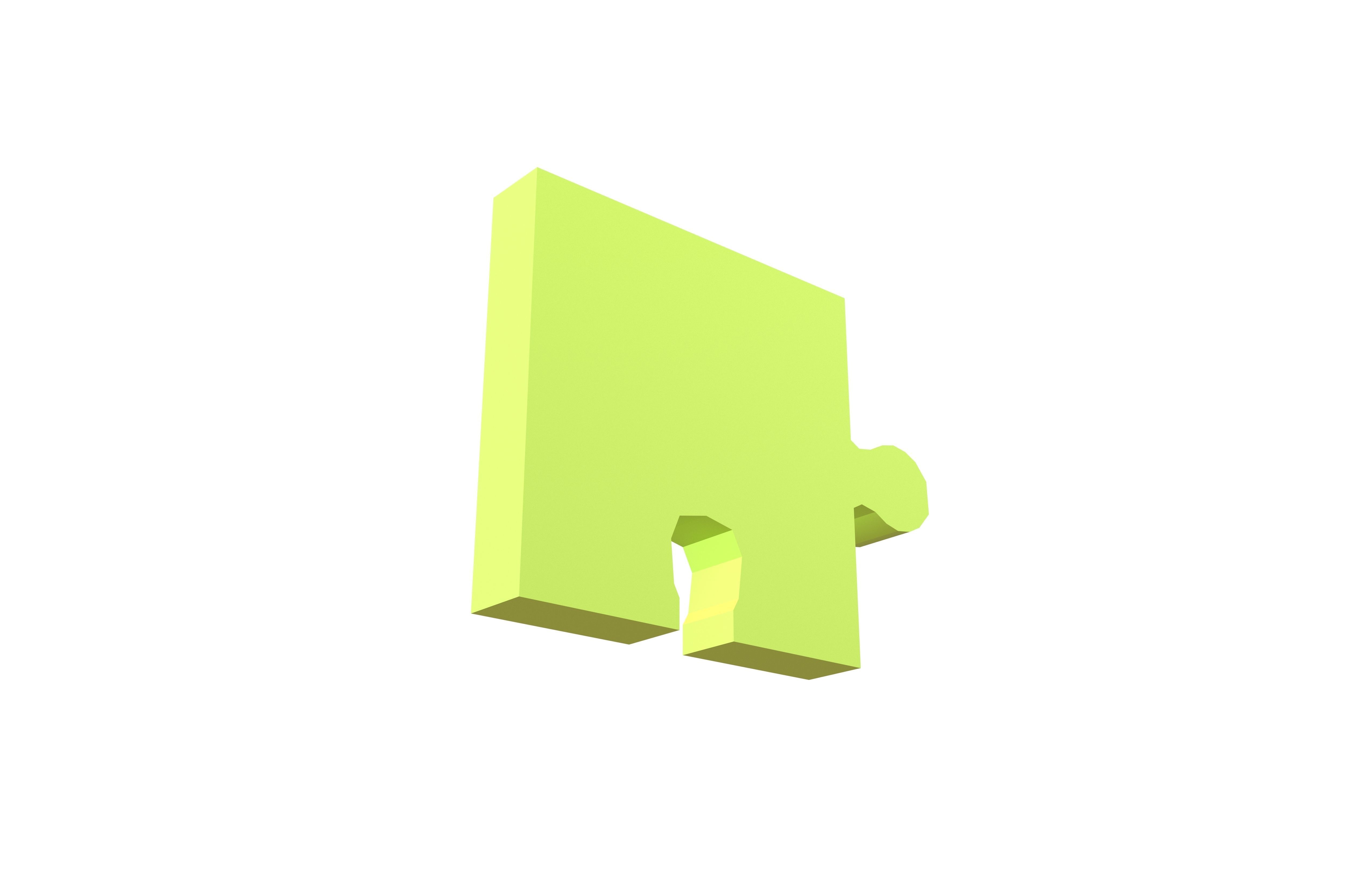 Jigsaw Puzzle Pieces V1 004 Low-poly 3D model_2