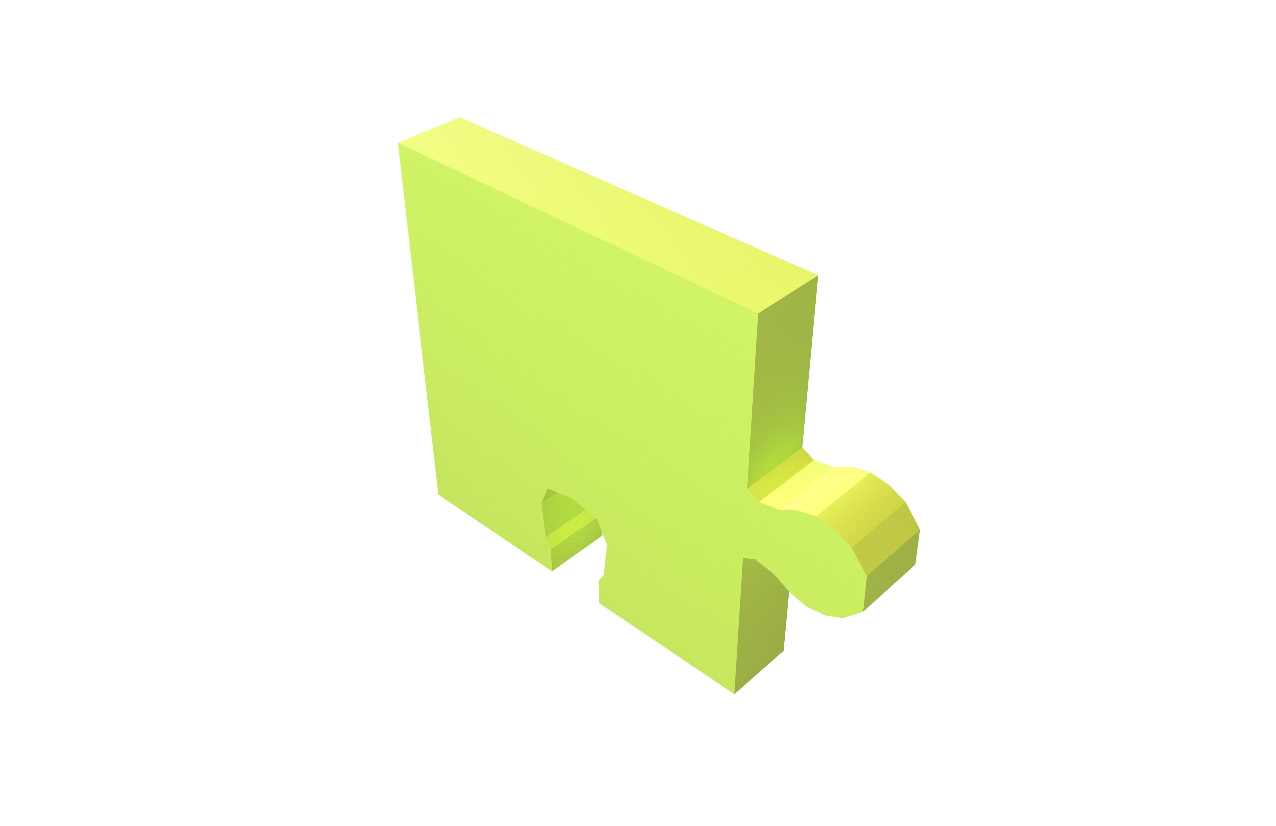 Jigsaw Puzzle Pieces V1 004 Low-poly 3D model_3