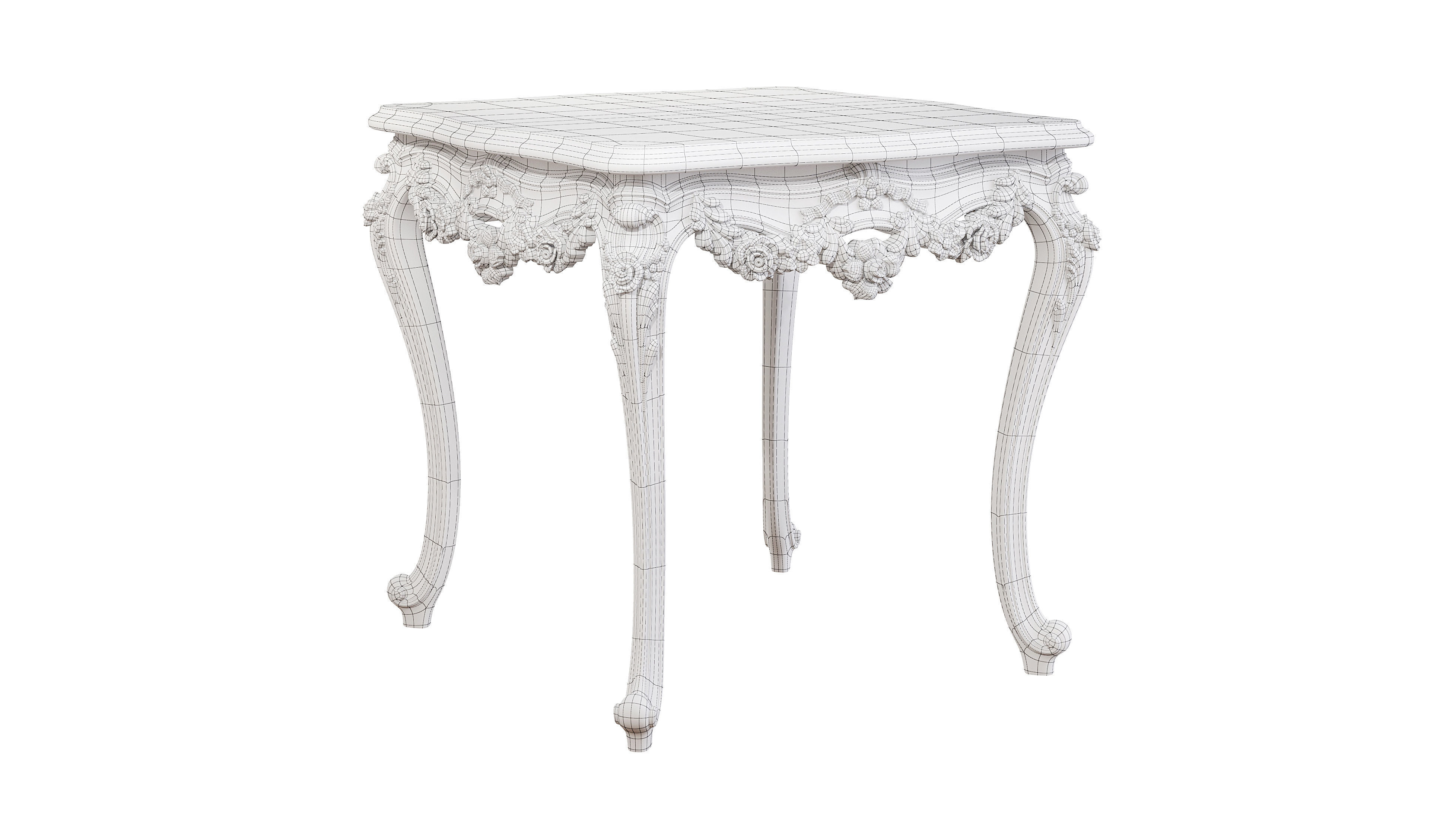Classic coffe table 004 3D model_6