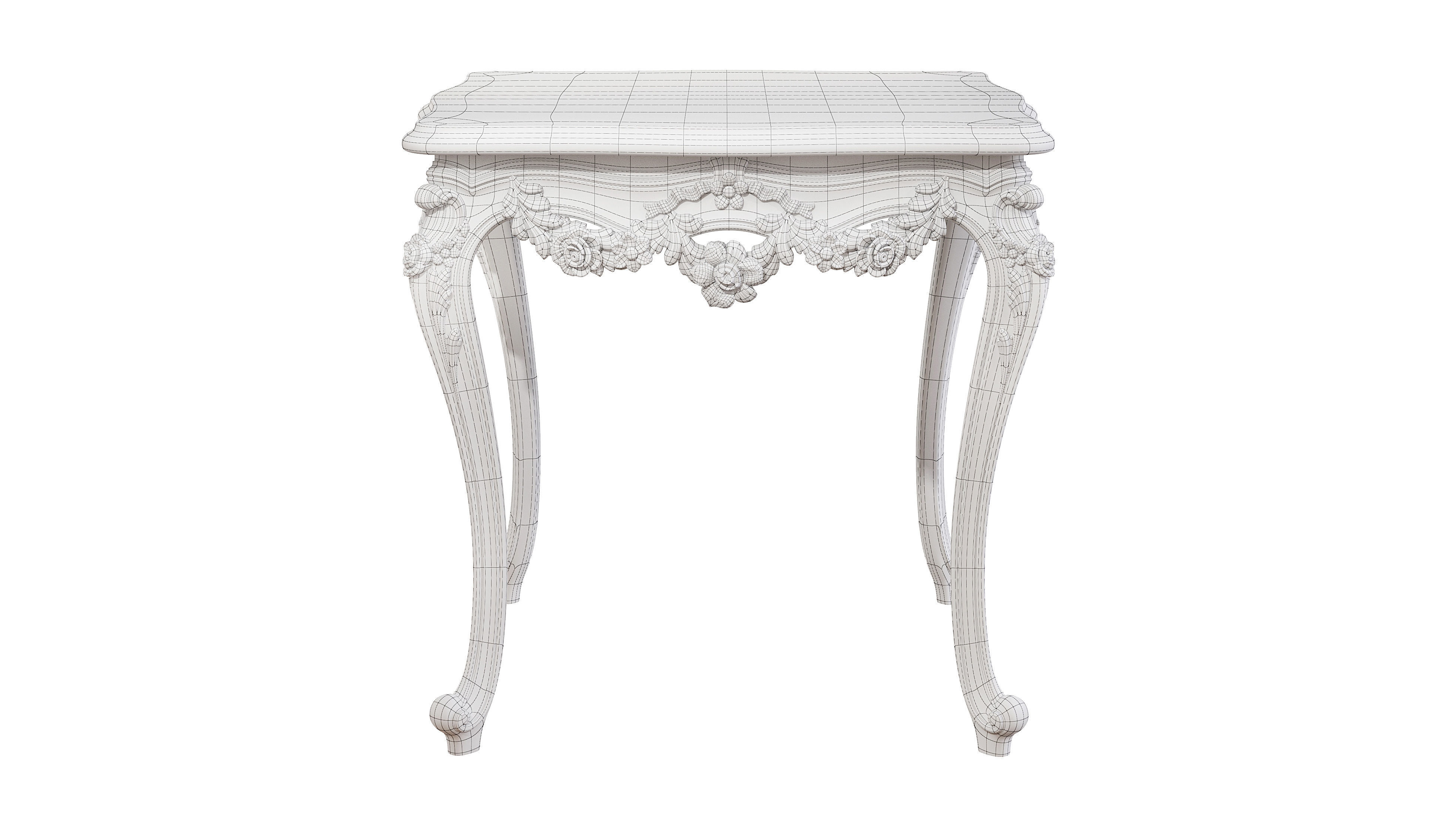 Classic coffe table 004 3D model_5