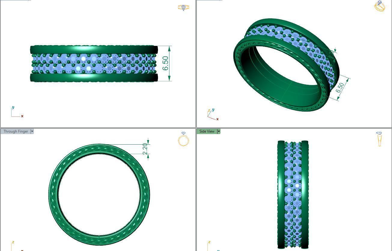 David Yurman Men Ring - 537 3D print model_4