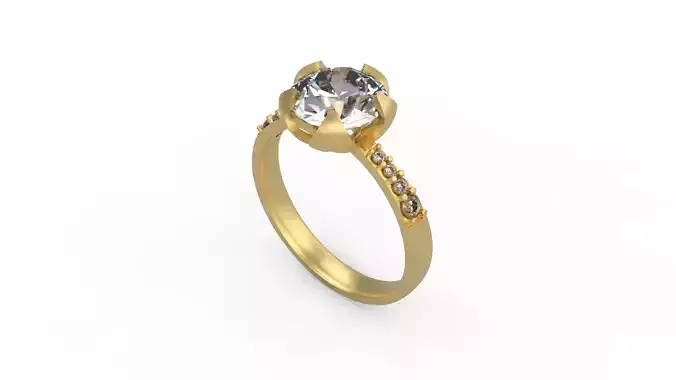 Woman Solitaire Ring 917