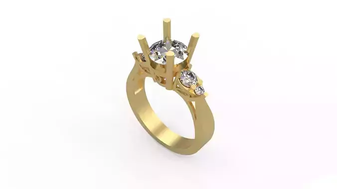 Woman Solitaire Ring 919
