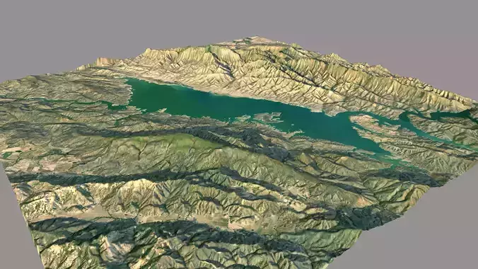 Landscape 3D Model Low-poly 3D model