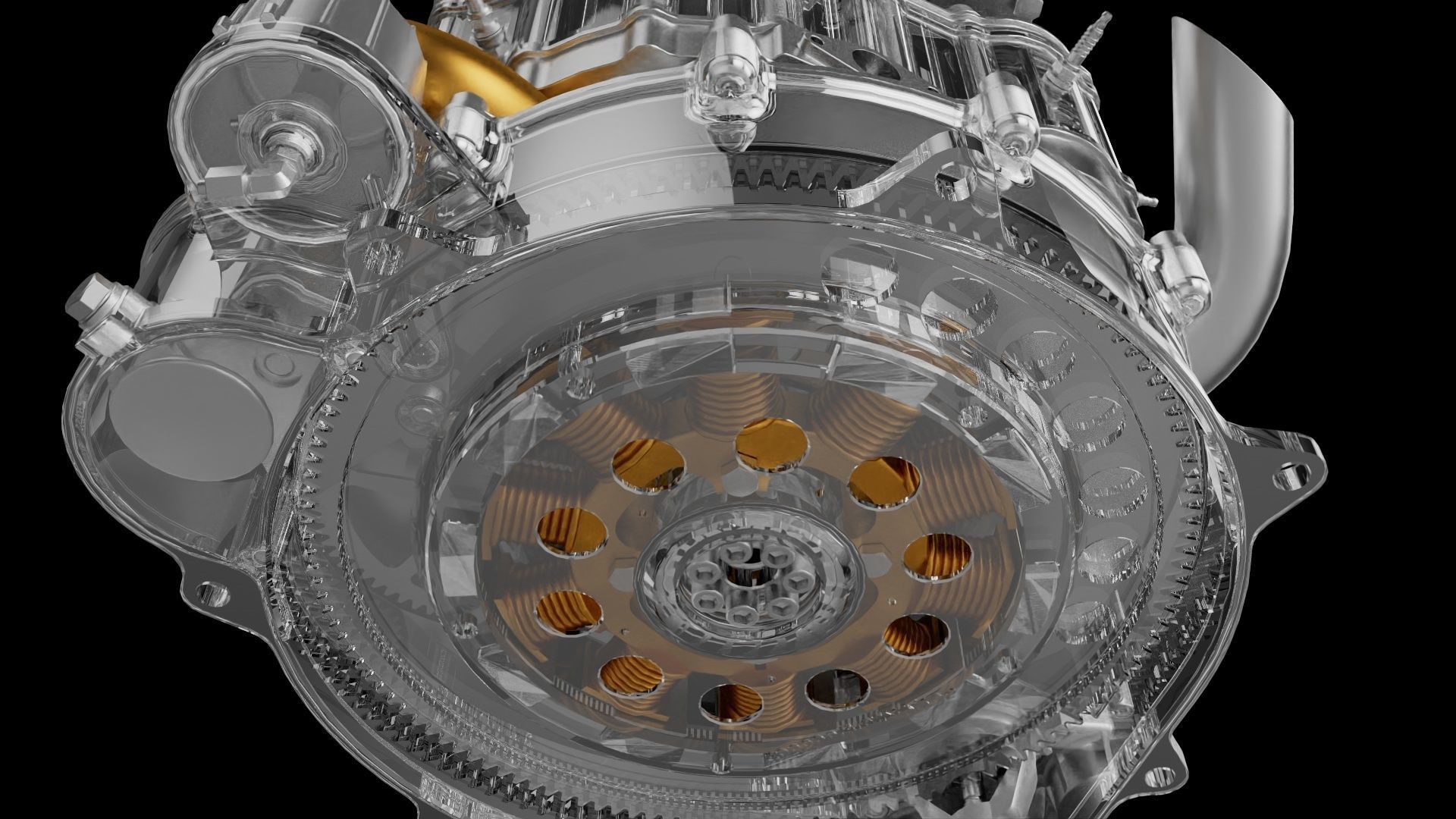 Two stroke rotary engine 3D print model_3