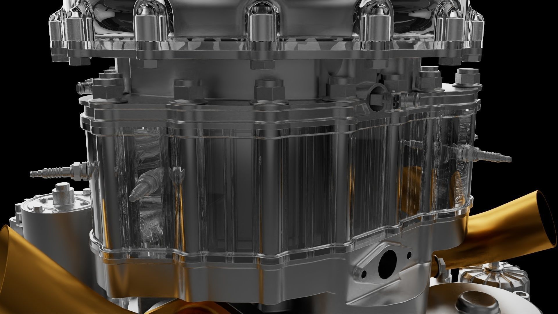 Two stroke rotary engine 3D print model_4