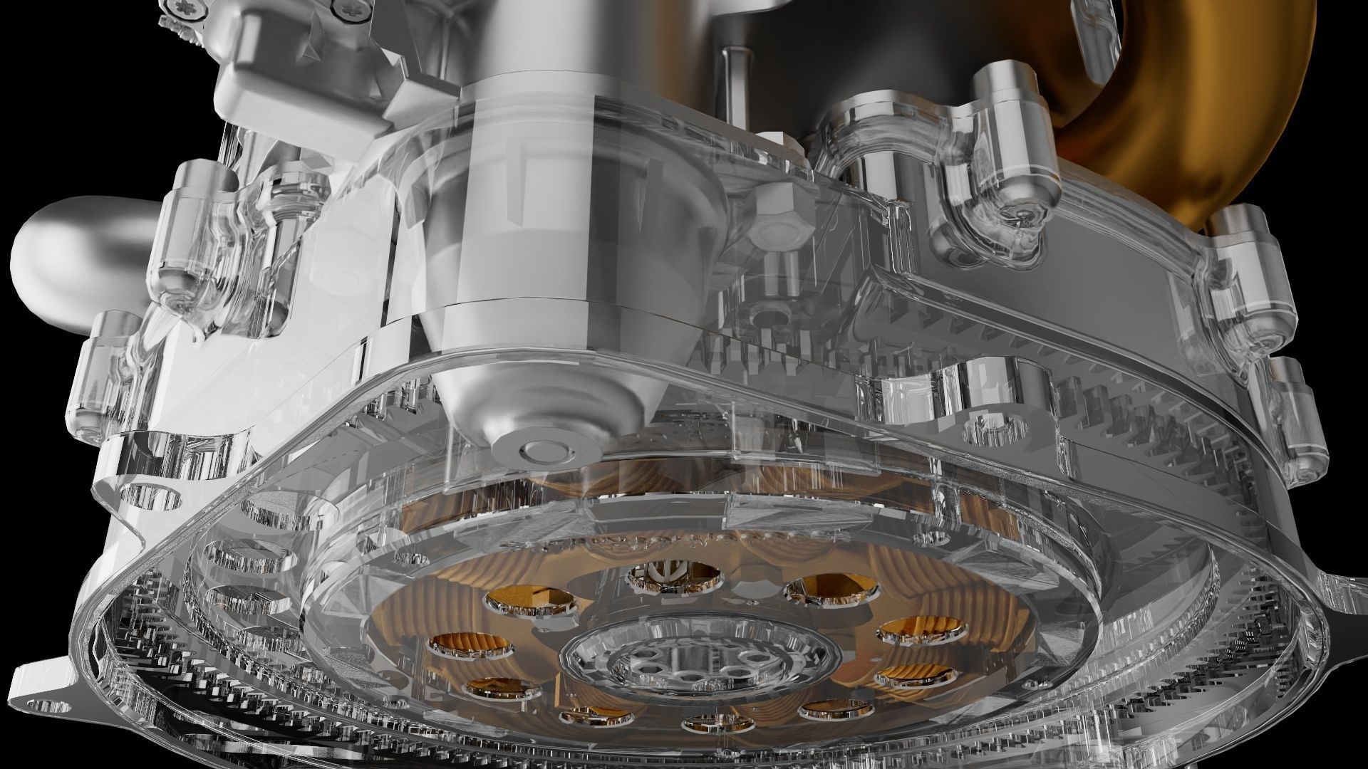 Two stroke rotary engine 3D model 3D printable CGTrader