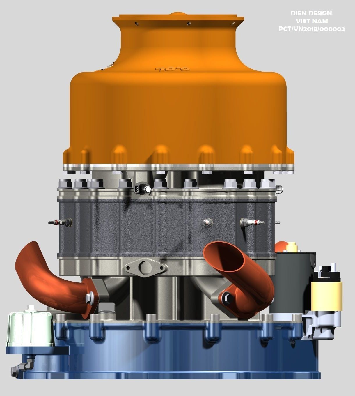 Two stroke rotary engine 3D print model_6