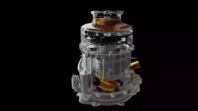 Two stroke rotary engine  3D print model
