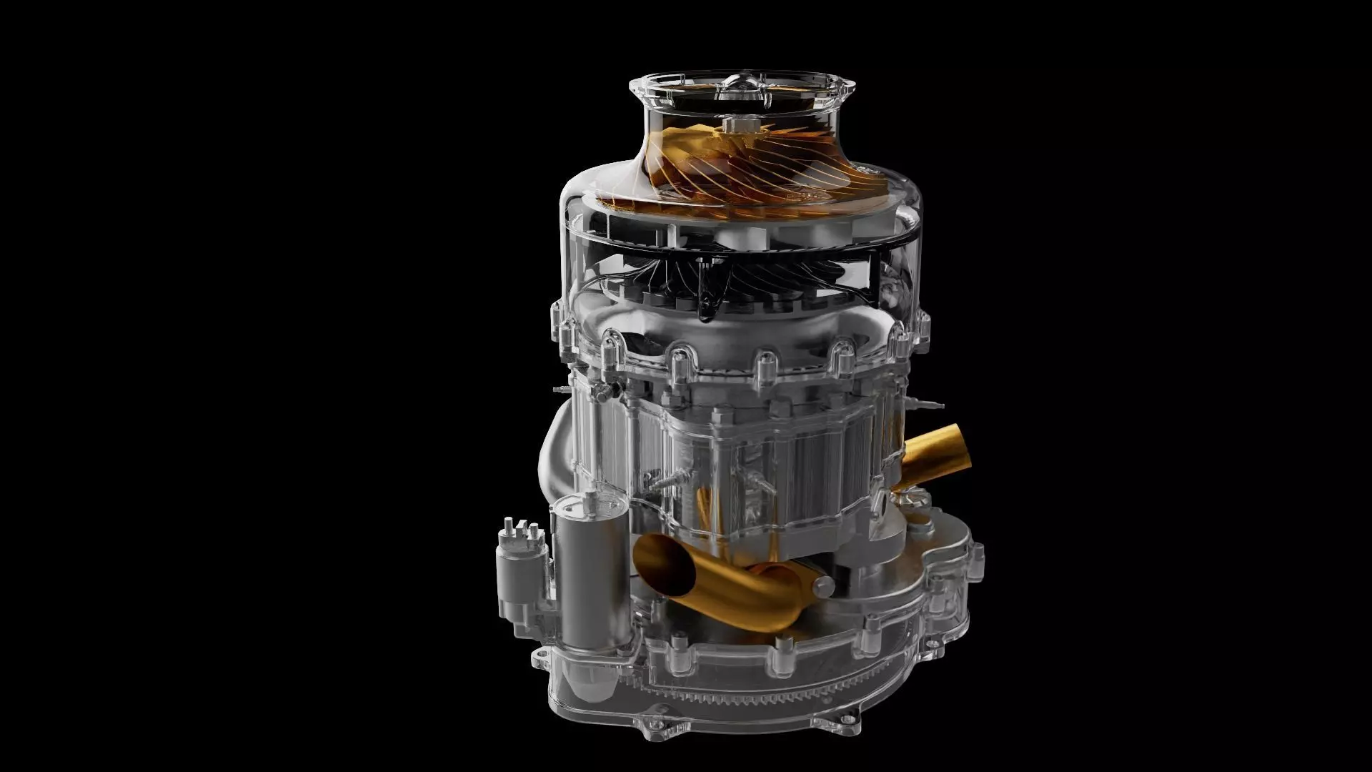 Two stroke rotary engine 3D print model_0