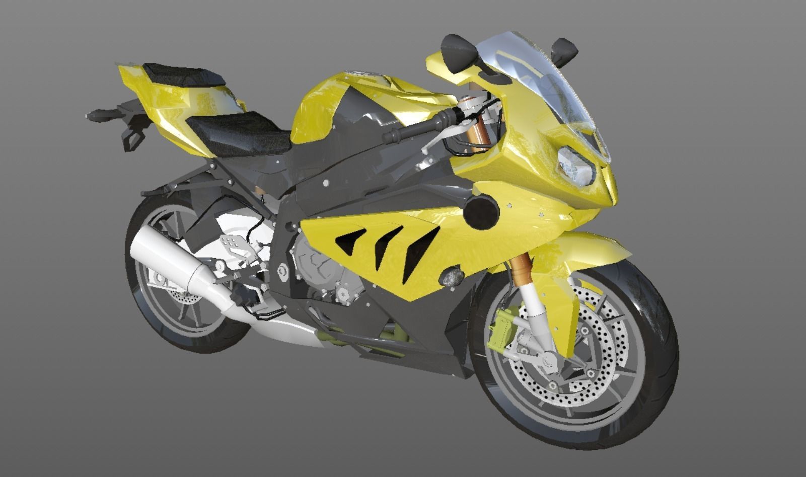 Heavy Bike 3D Model For Sporst Bikes Games Low-poly 3D model_2