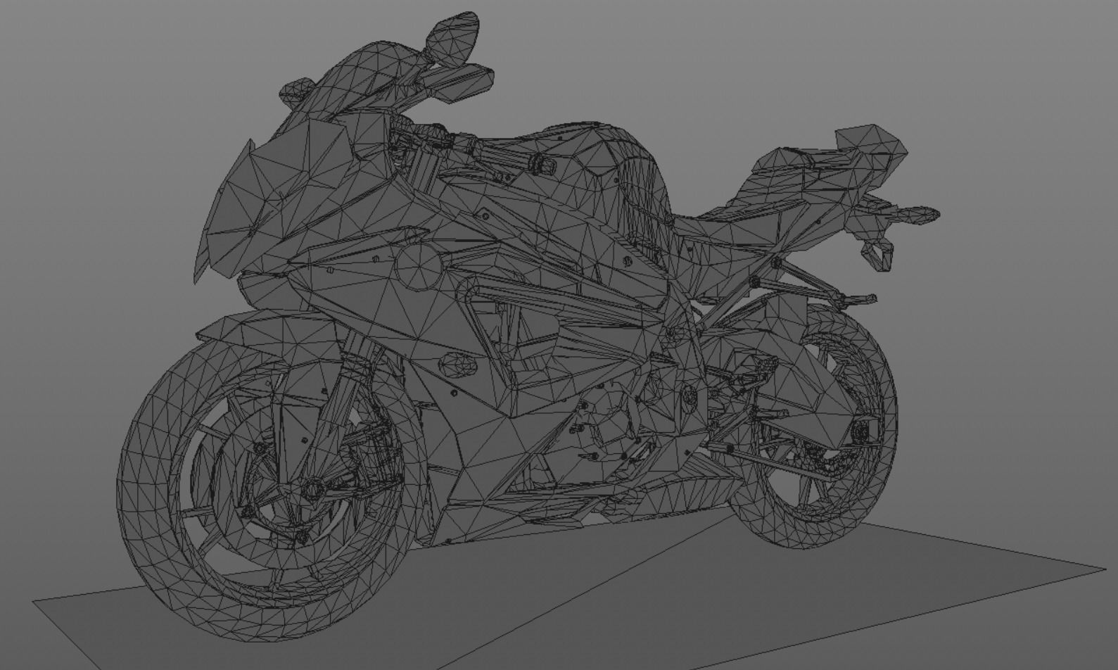 Heavy Bike 3D Model For Sporst Bikes Games Low-poly 3D model_4