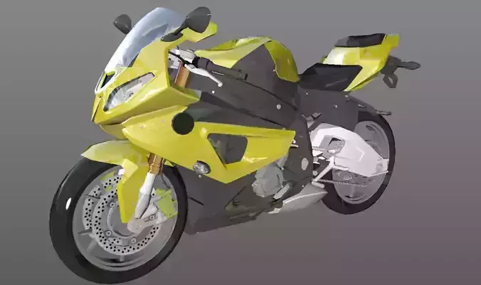 Heavy Bike 3D Model For Sporst Bikes Games Low-poly 3D model