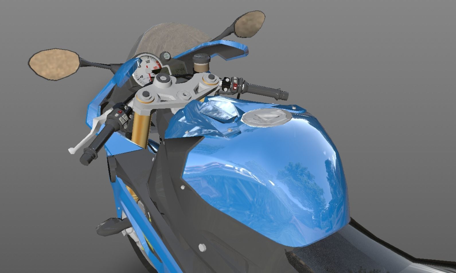 Heavy Bike 3D Model For Sporst Bikes Games Low-poly 3D model_15