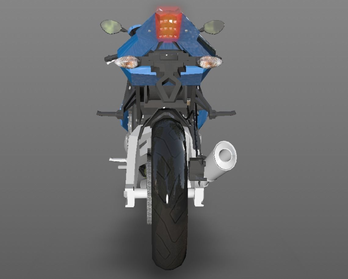 Heavy Bike 3D Model For Sporst Bikes Games Low-poly 3D model_13