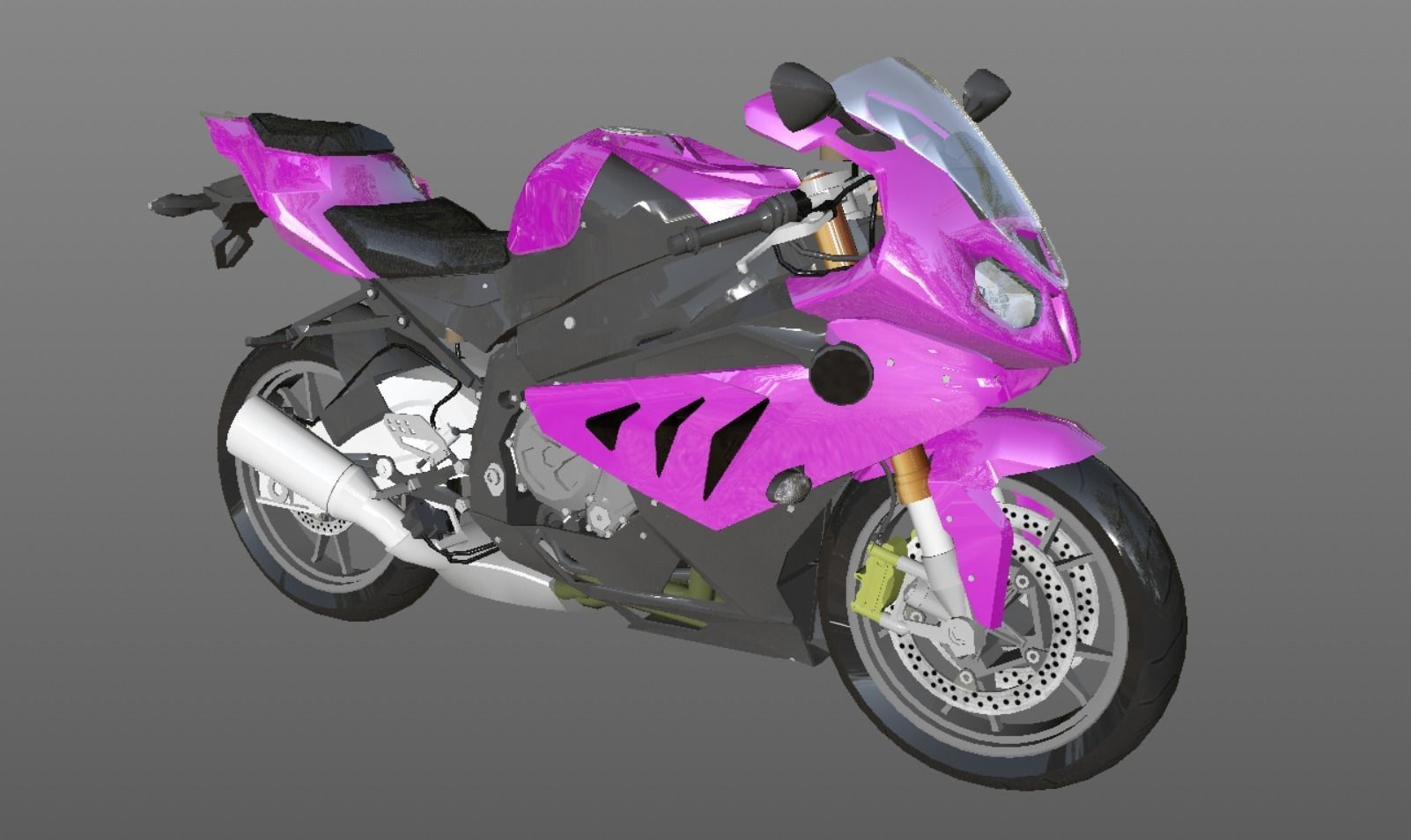 Heavy Bike 3D Model For Sporst Bikes Games Low-poly 3D model_1