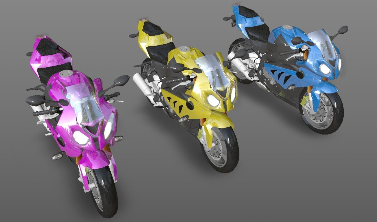 Heavy Bike 3D Model For Sporst Bikes Games Low-poly 3D model_5