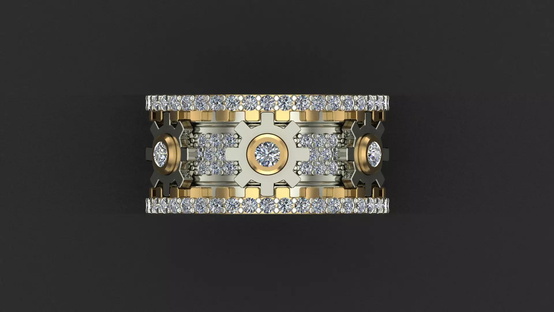 Ring with Gears 3D print model