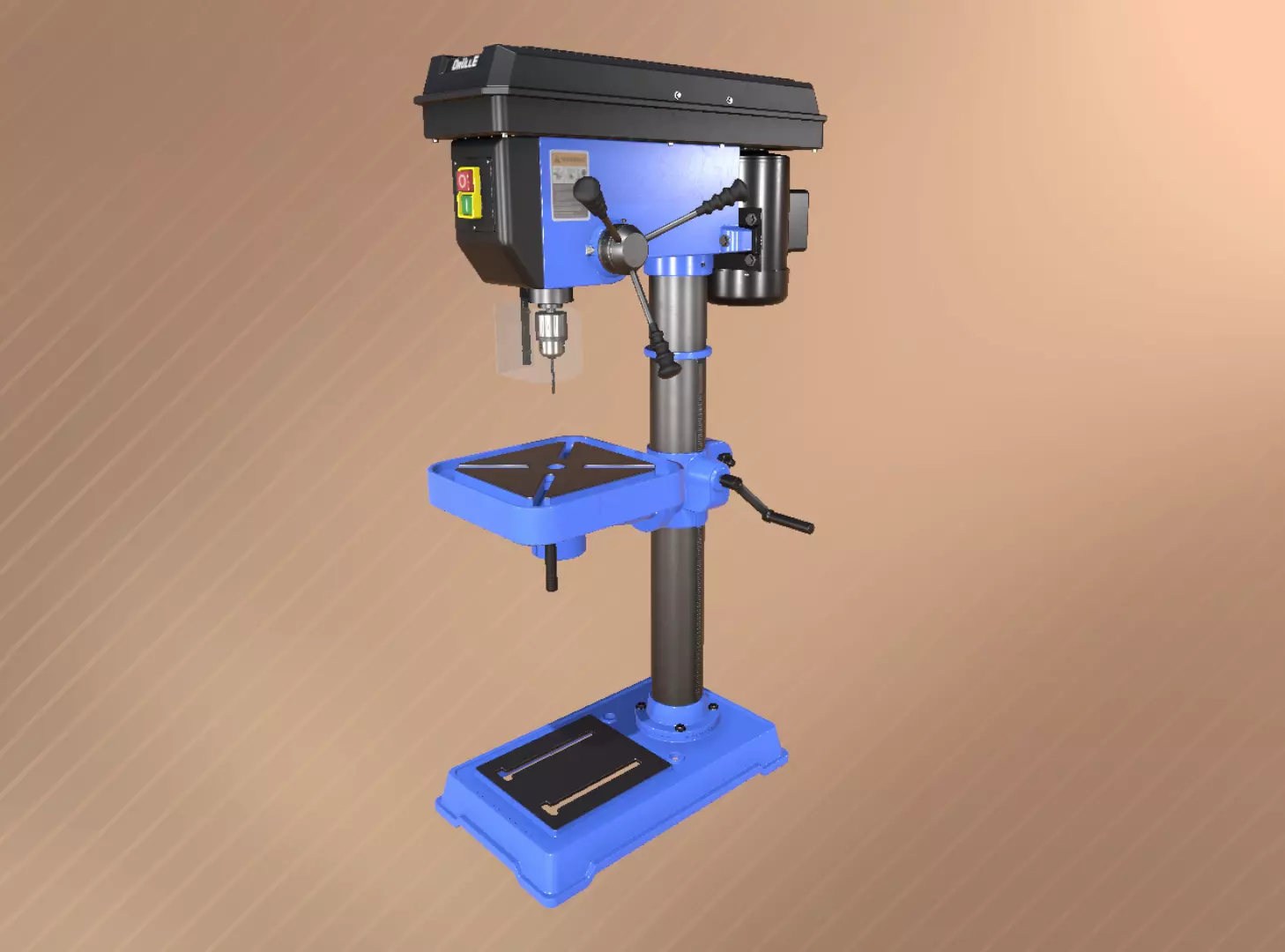 Stand Drill Set Low-poly 3D model_0