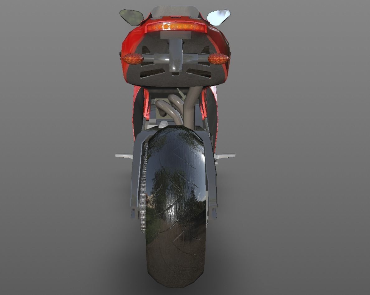 Ducati Heavy Bike 3D Model Games and VR-AR Sports Bikes Low-poly 3D model_8