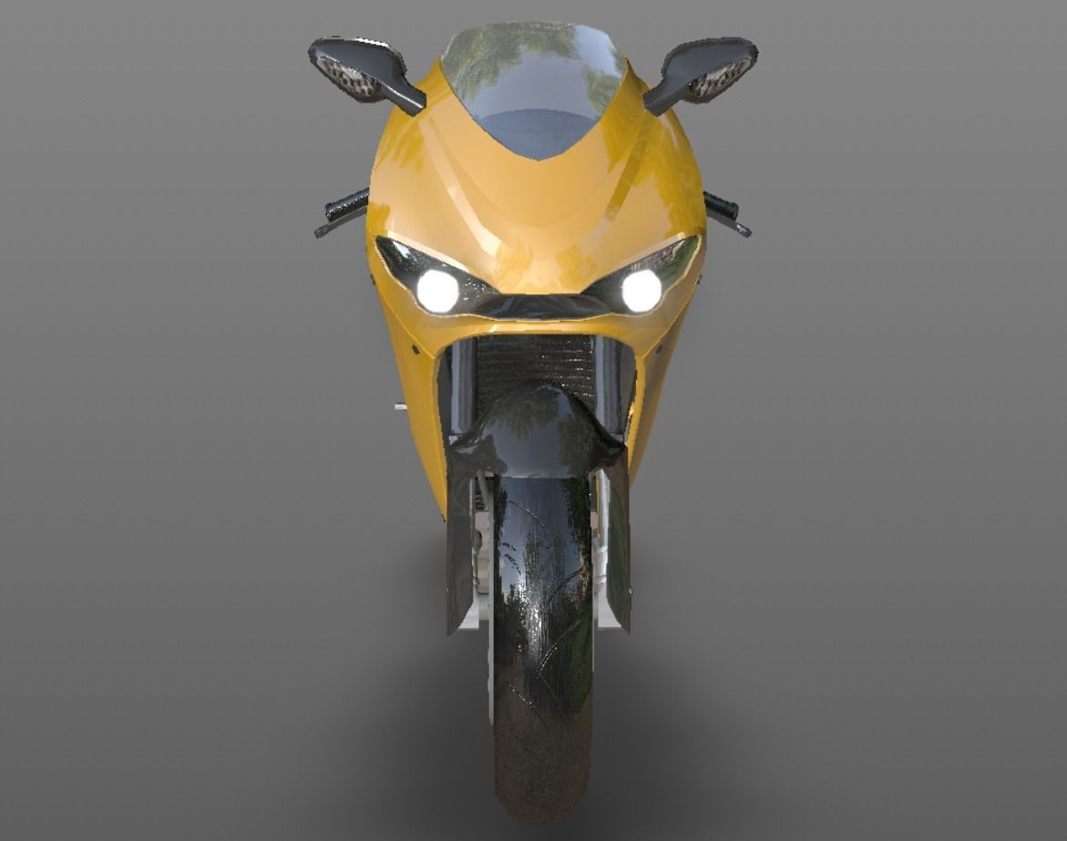 Ducati Heavy Bike 3D Model Games and VR-AR Sports Bikes Low-poly 3D model_7