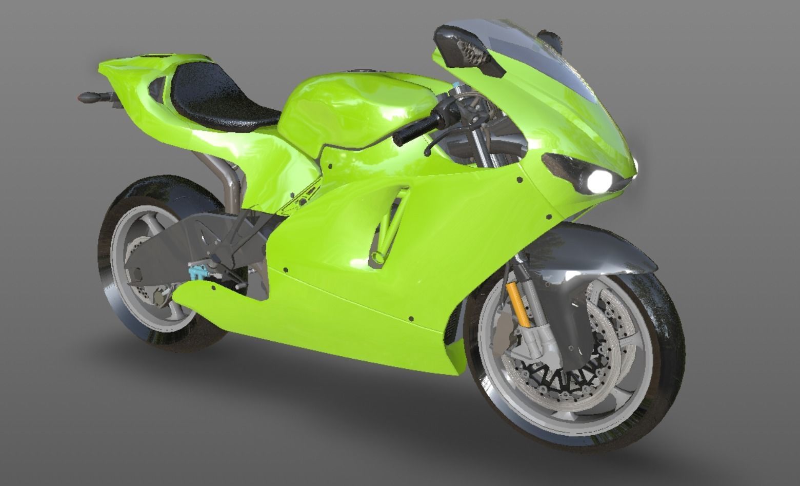 Ducati Heavy Bike 3D Model Games and VR-AR Sports Bikes Low-poly 3D model_1