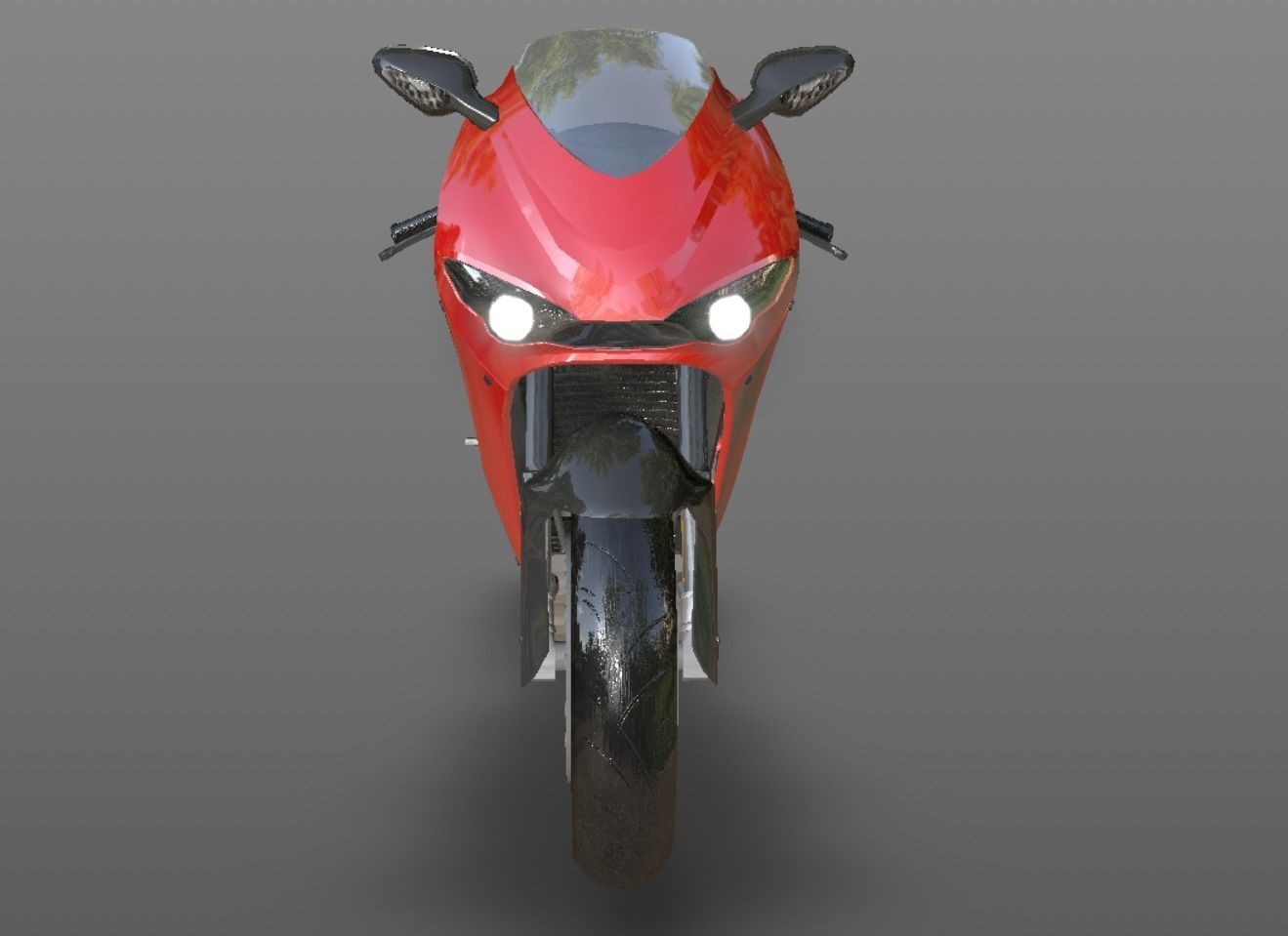 Ducati Heavy Bike 3D Model Games and VR-AR Sports Bikes Low-poly 3D model_6