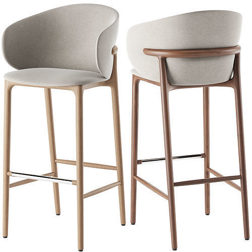 Mela Bar Chair By Artisan 3D model 2