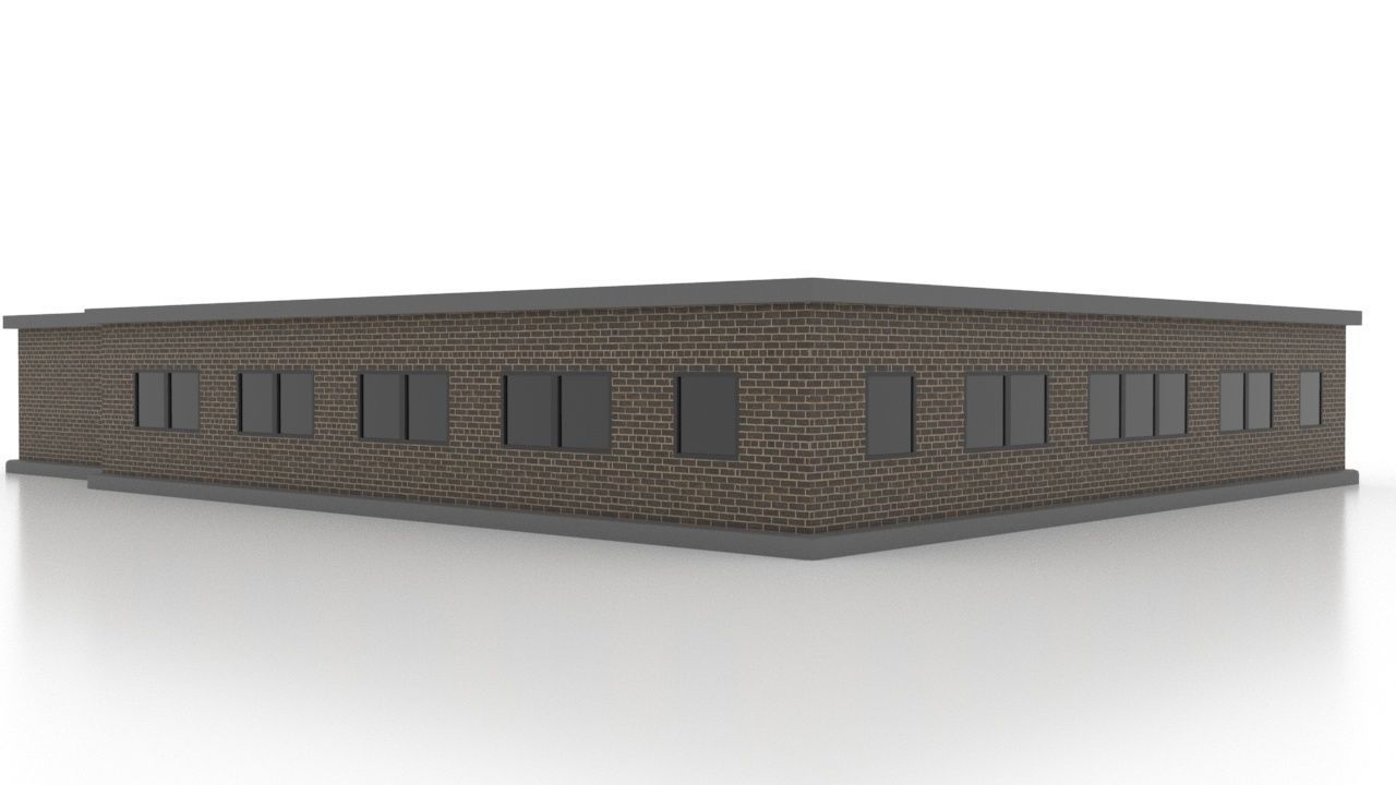 City police station 2 Low-poly 3D model_3