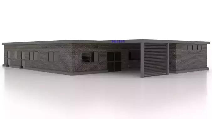 City police station 2 Low-poly 3D model