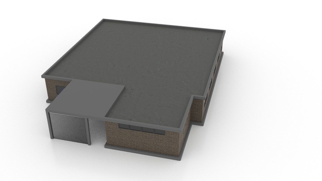 City police station 2 Low-poly 3D model_5