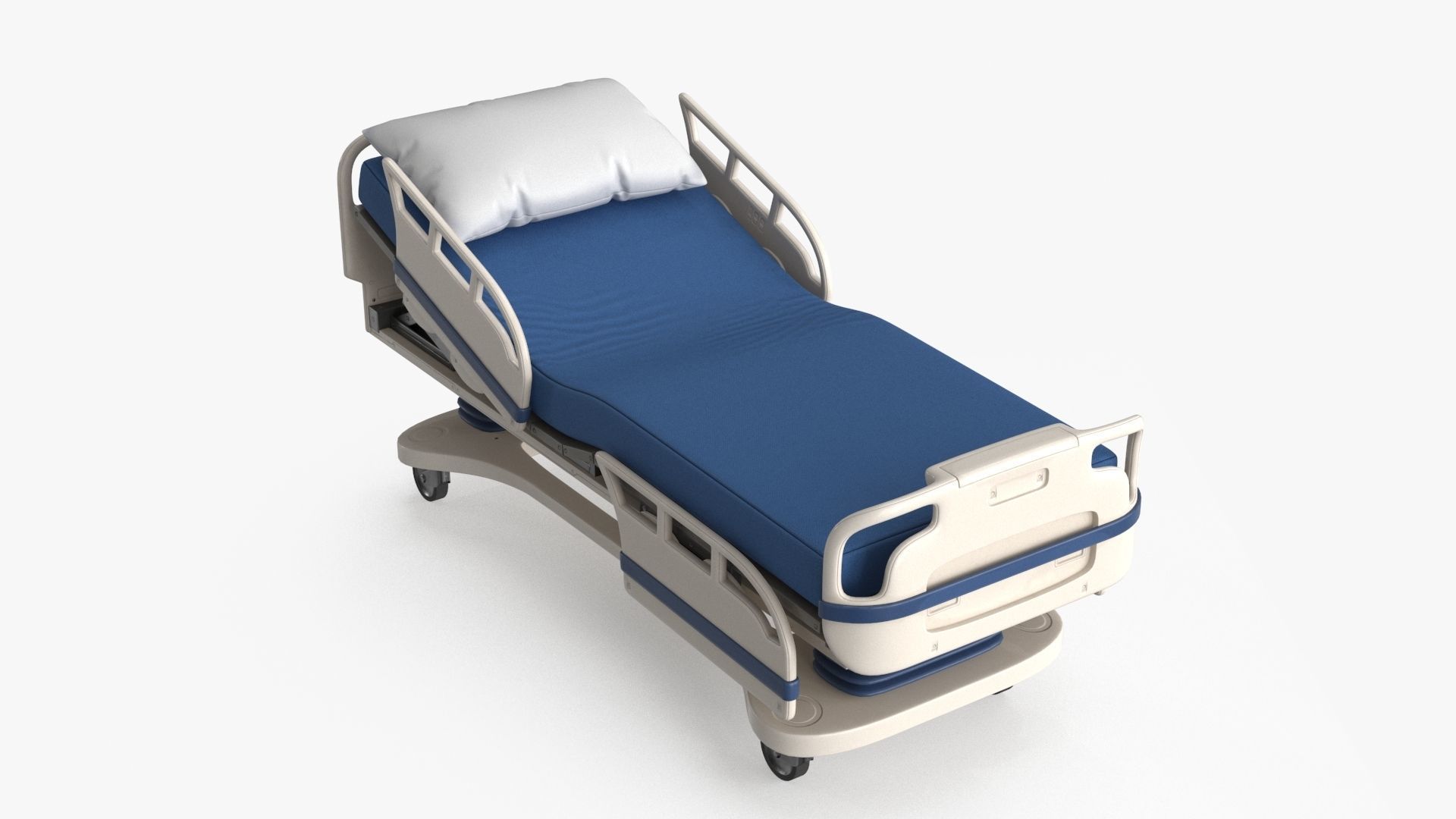 Hospital Bed Low-poly 3D model_12