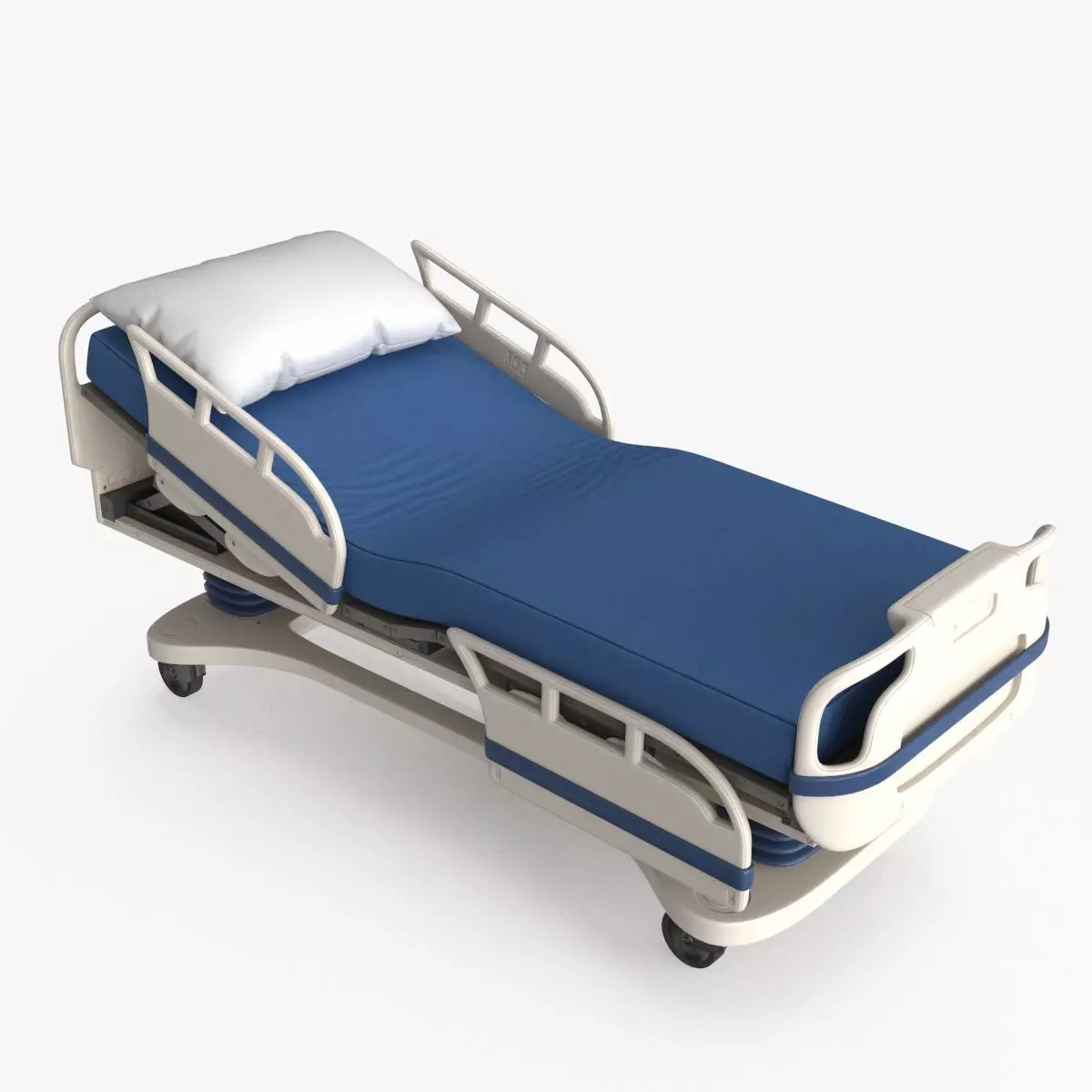 Hospital Bed Low-poly 3D model_0