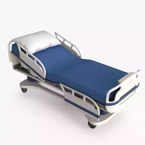 Hospital Bed Low-poly 3D model