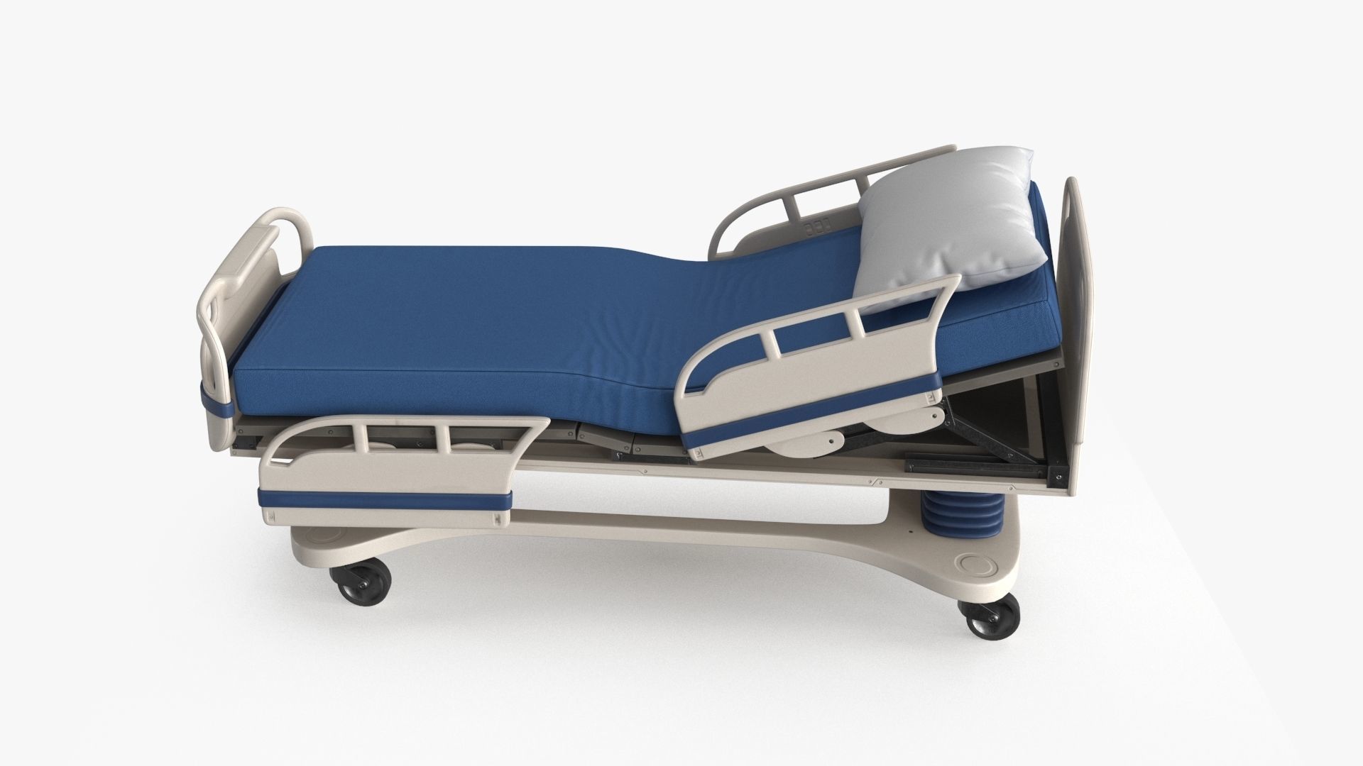 Hospital Bed Low-poly 3D model_8